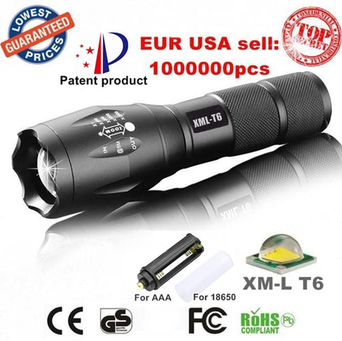 Aluminum Waterproof Zoomable CREE LED Flashlight