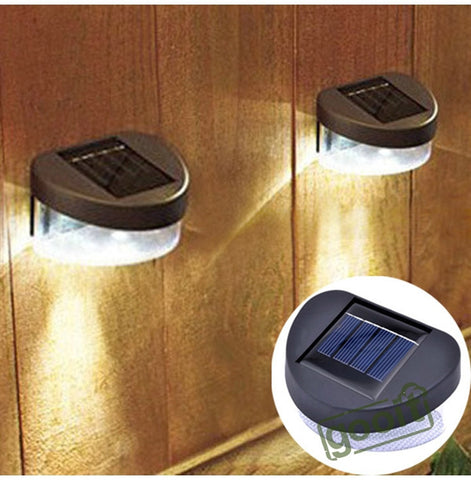 Outdoor Powered Solar Wall Light Fence Lamp